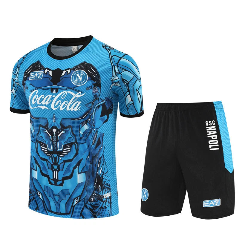 Maillot + Short Napoli "Cyborg" Bleu - Édition Fan