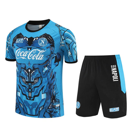Maillot + Short Napoli "Cyborg" Bleu - Édition Fan
