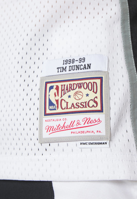 Maillot Basketball Rétro Blanc/Gris/Noir #21